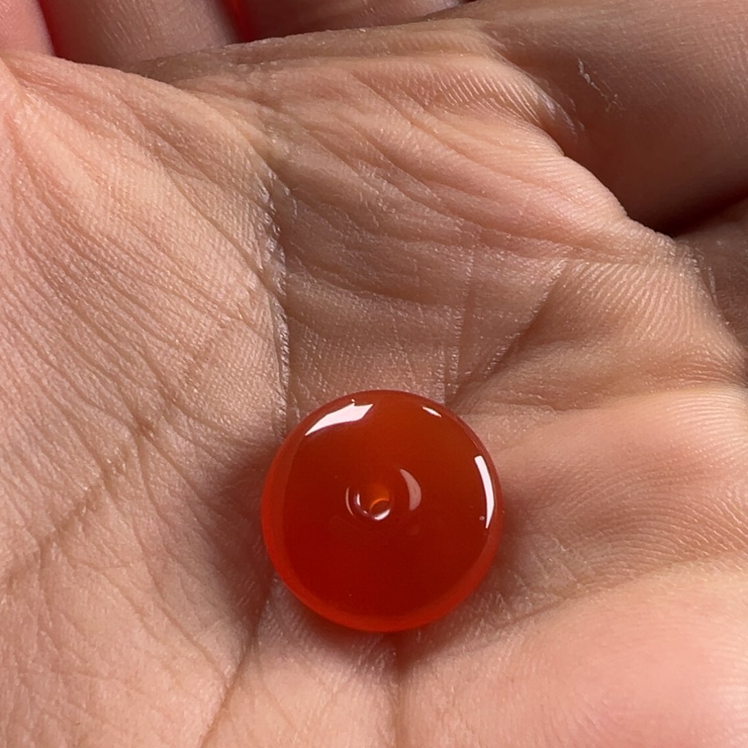 南红玛瑙平安扣未镶嵌