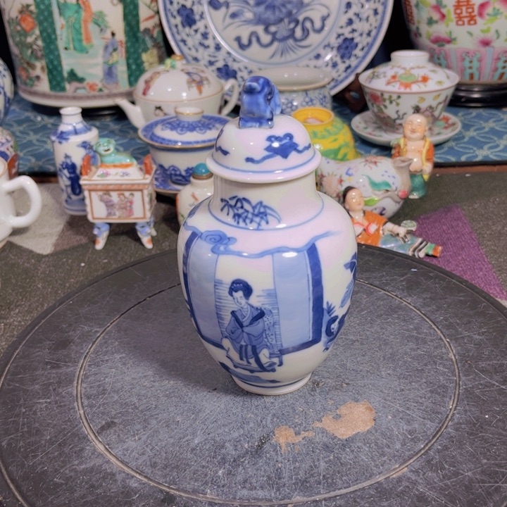 紫砂茶叶罐青花8888888888