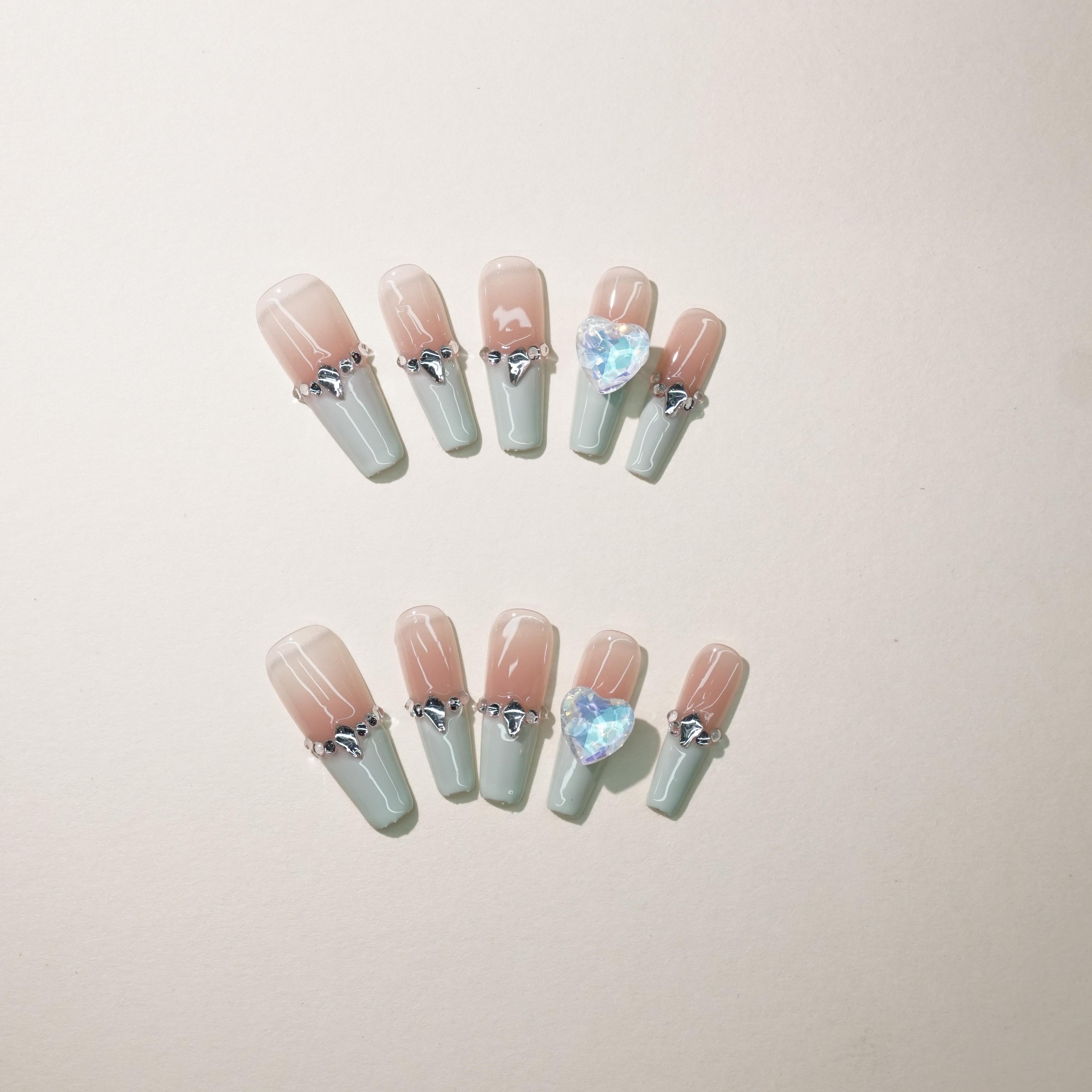 【WA10-中长T】爆闪多巴胺夏季猫眼高质量高级感轻奢手工甲