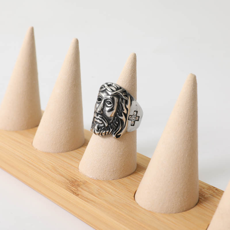 钛钢戒指 素拼钛钢戒指PS0096