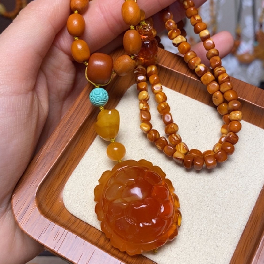 【闪购商品】蜜蜡颈饰未镶嵌项链