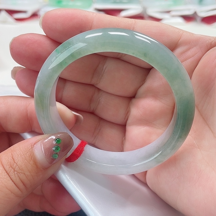 翡翠手镯未镶嵌缅甸翡翠手镯54圈