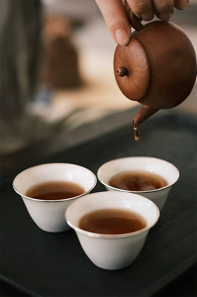 陋影品茗杯包银口瓷中式功夫茶茶杯素杯（40ml）