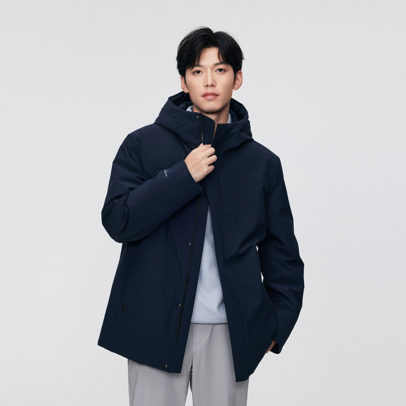 波司登鹅绒24冬季新款男经典连帽商务时尚休闲羽绒服B40144151
