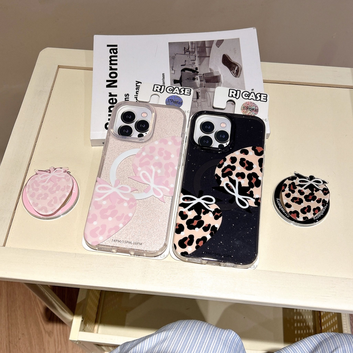 SHERRYins冷淡风灰黑棕豹纹适用于苹果16ProMax手机壳iPhone15Pro