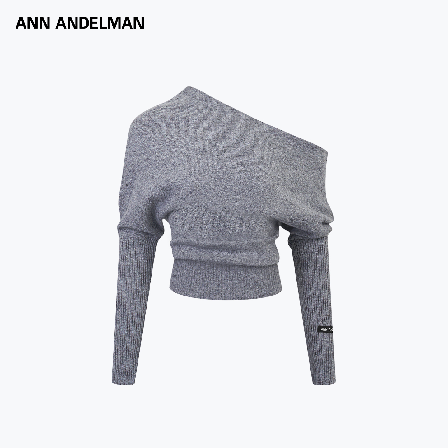 ANN ANDELMAN 25秋冬 时尚设计单品毛织斜领套头上衣