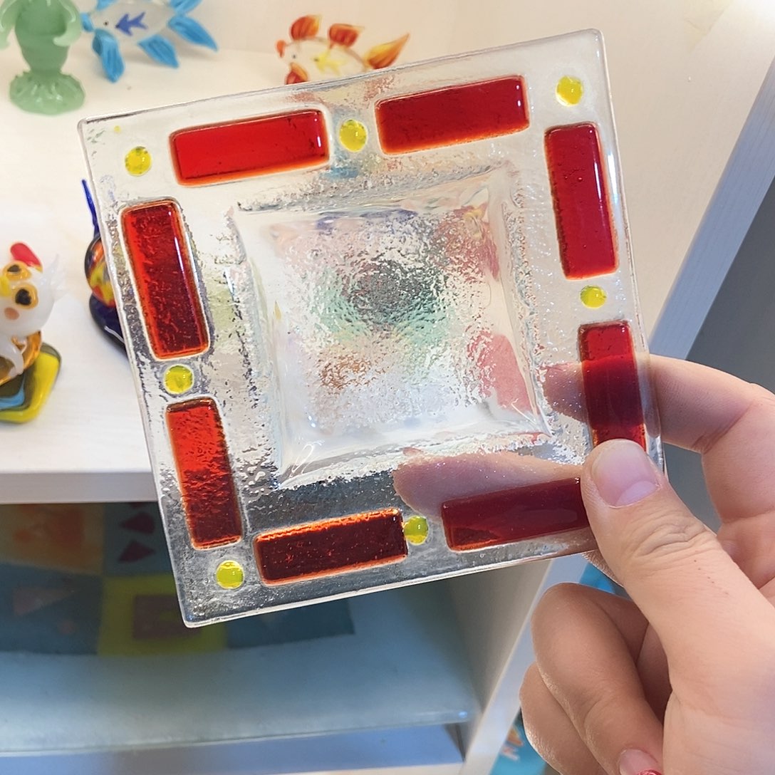 琉璃手工艺品盘子