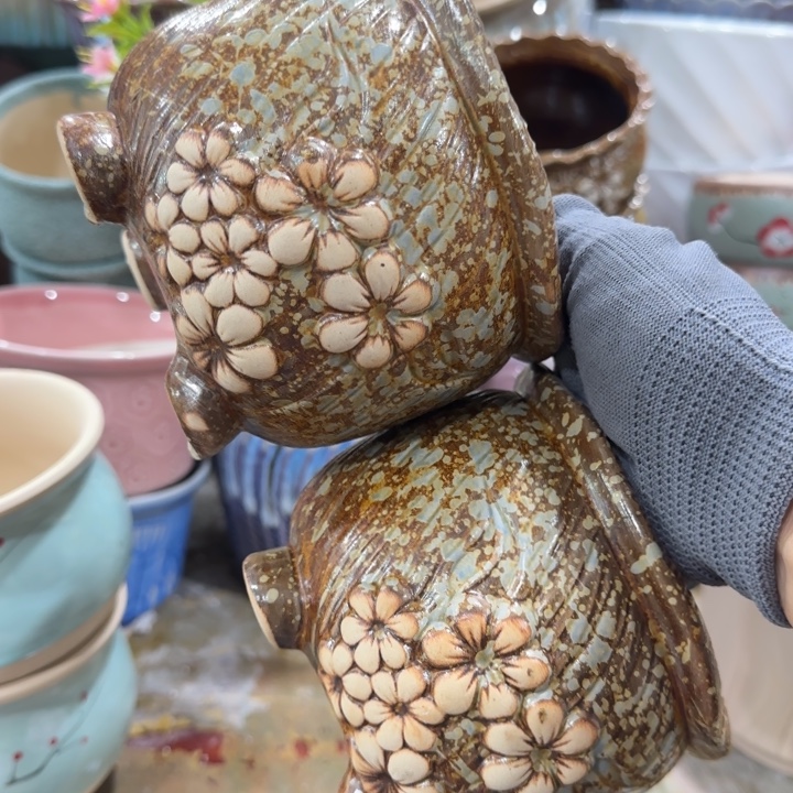 凑9米包邮，有孔，陶瓷花盆