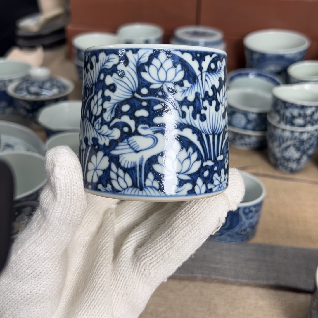 元青花一鹭洋酒杯