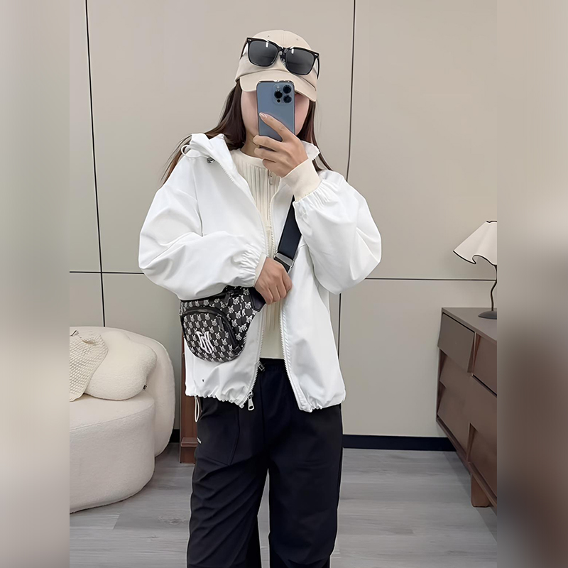 粉色美式宽松连帽拉链外套女春秋爆款2025新款百搭小个子薄款上衣