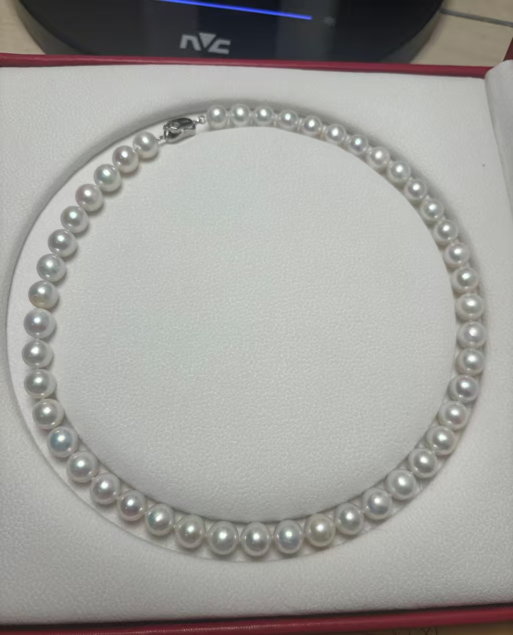 【月光宝盒】7-8mm 正圆 极光 无暇 时尚百搭 创意饰品