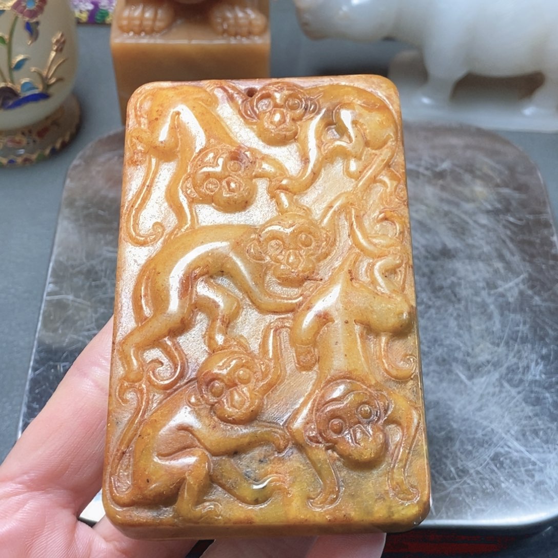 和田玉未镶嵌挂件