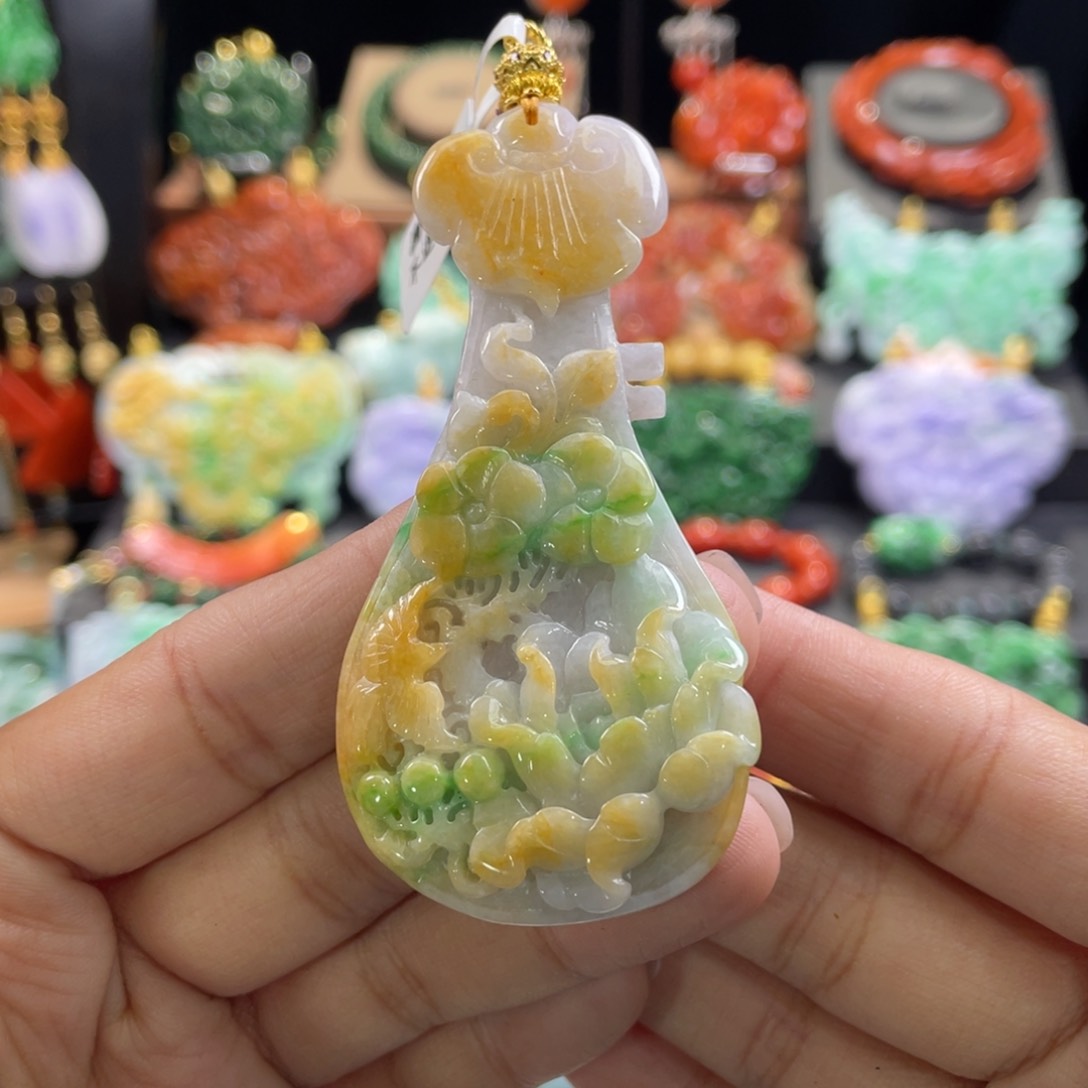 翡翠颈饰未镶嵌代编织