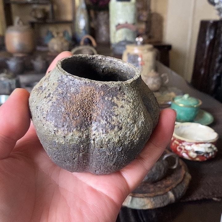 手工制作柴烧茶具
