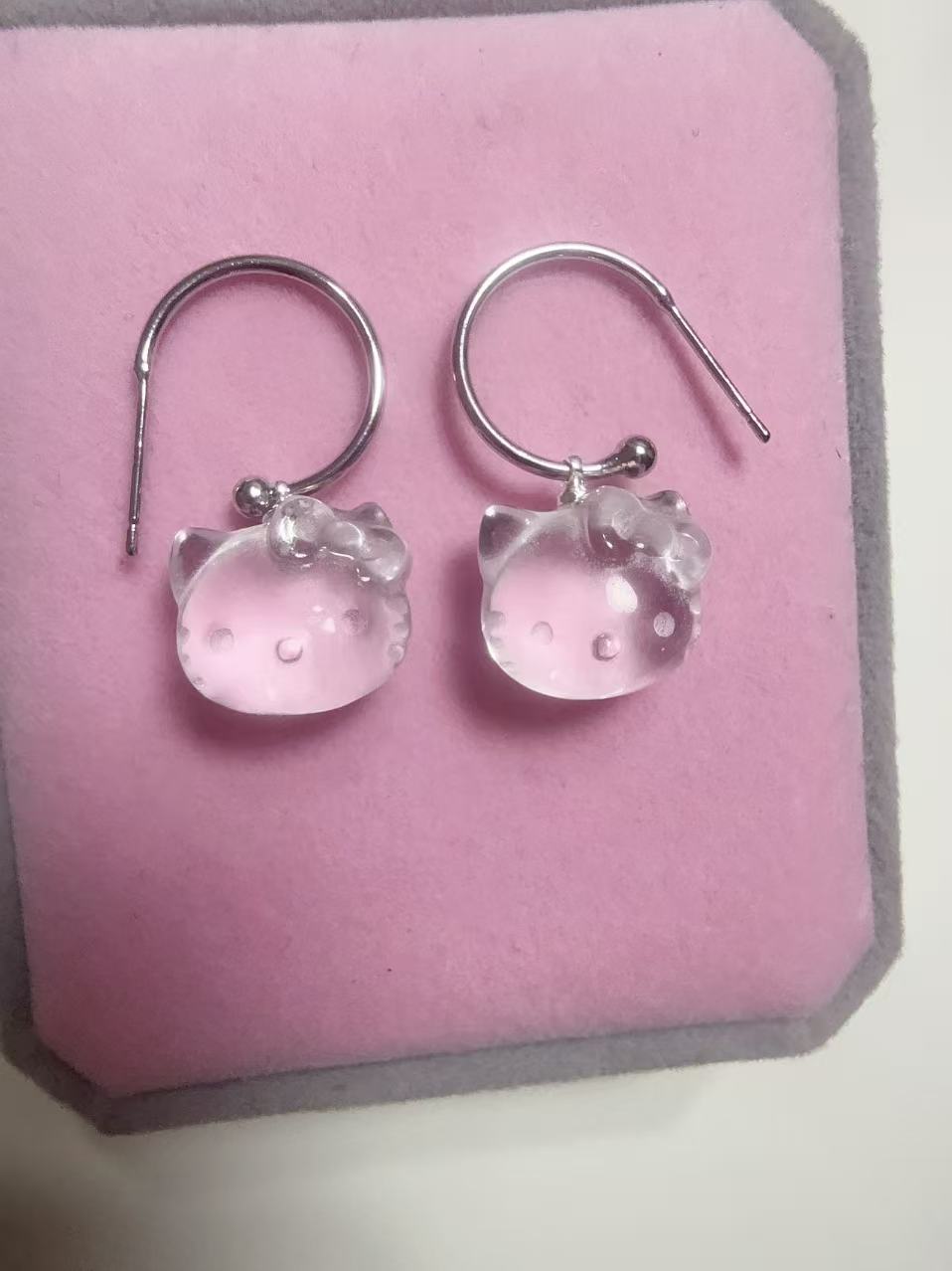 925银耳饰 可爱百搭KT猫耳饰123