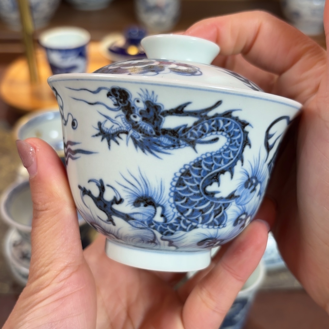 杯铠甲龙盖碗博陵造物