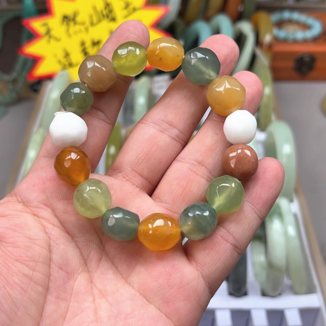 蛇纹石玉手链未镶嵌