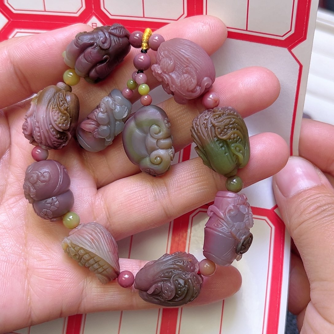 玛瑙/玉髓手串未镶嵌梅**音