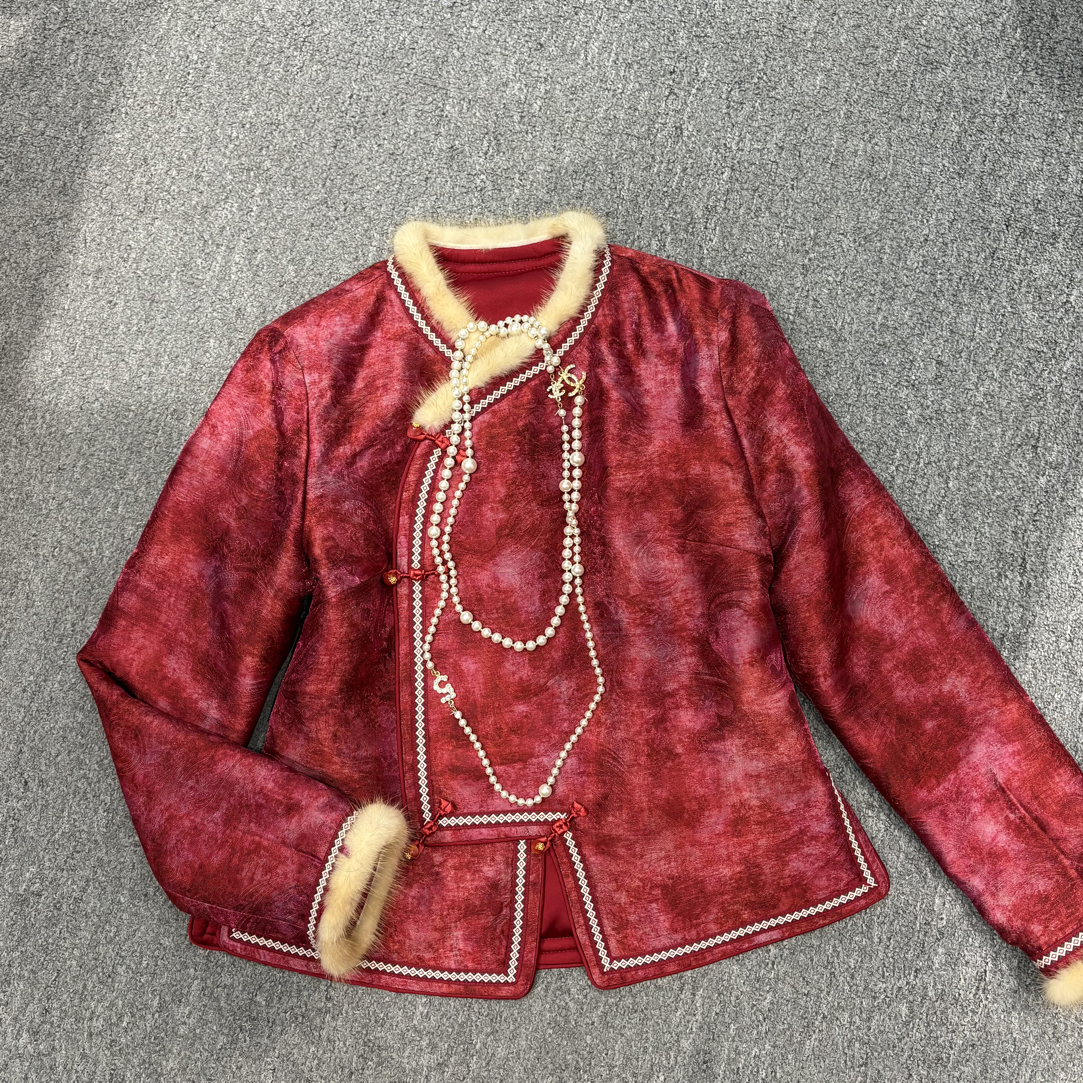 張Yu名品•【亦清欢】高定款加棉国风复古棉服外套8009