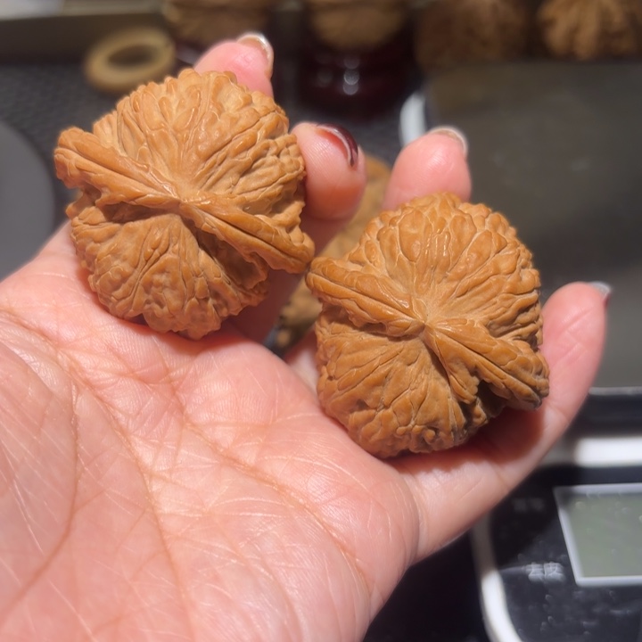 文玩核桃把件41无修闷白