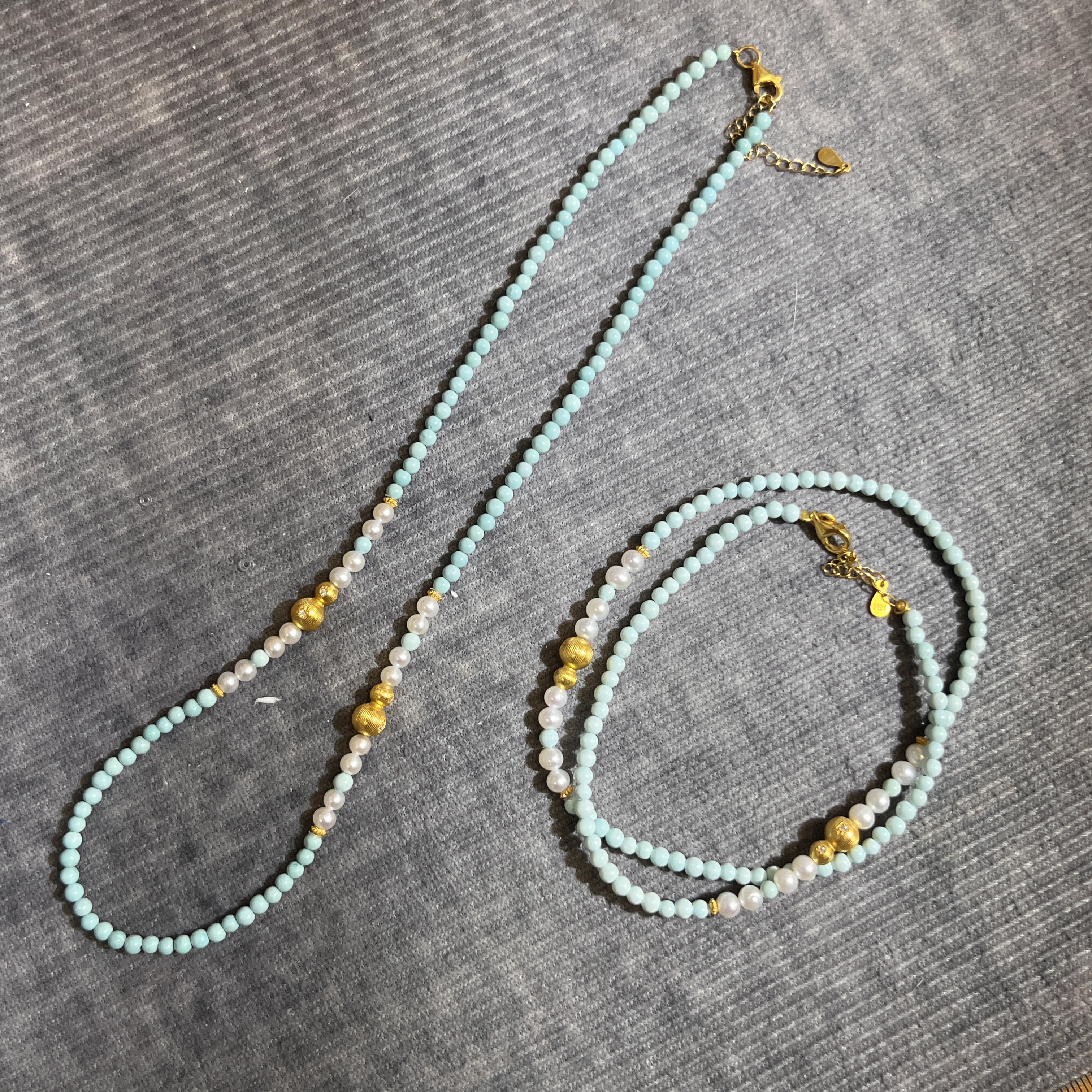 【铭记珠宝】绿松石DIY项链2-3DM225H365【多样性发一件】约2.5mm