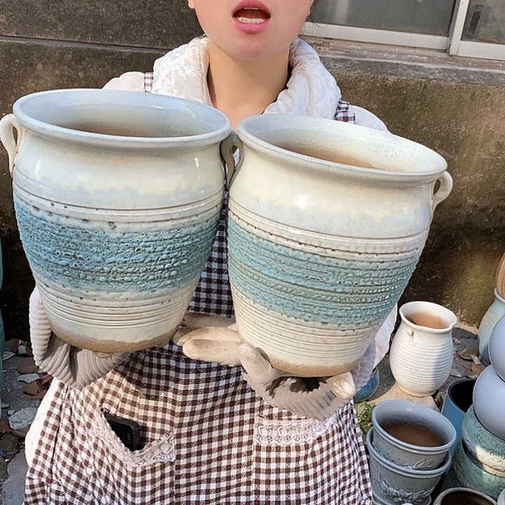 紫砂花盆正品口18高22