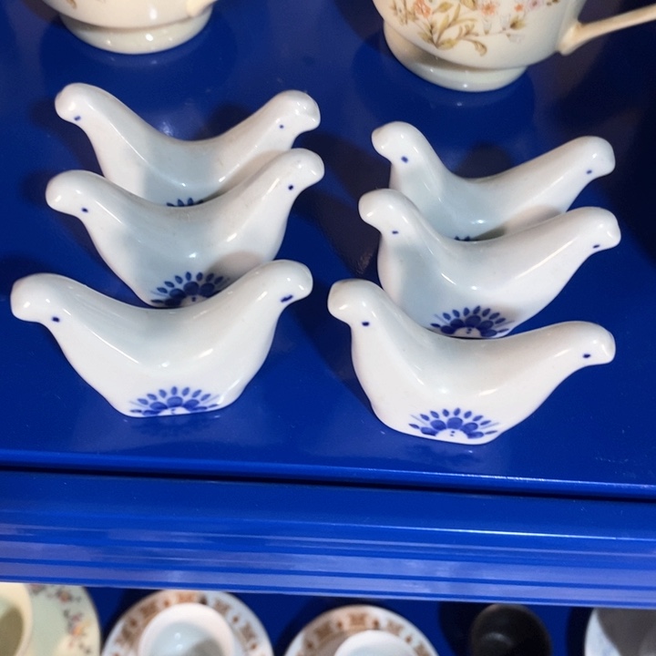 瓷片陶瓷品翡翠瓷筷子架六个