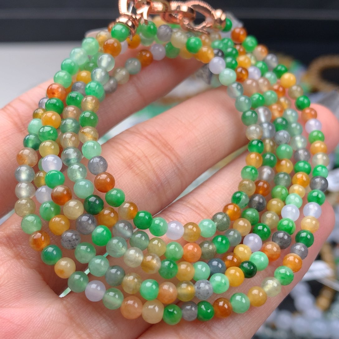 翡翠手链未镶嵌卡