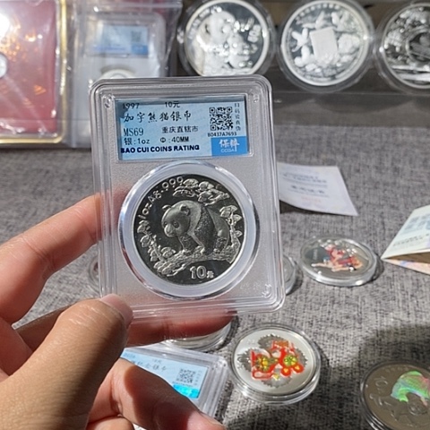 纯银评级69分1997年重庆加字猫无盒证