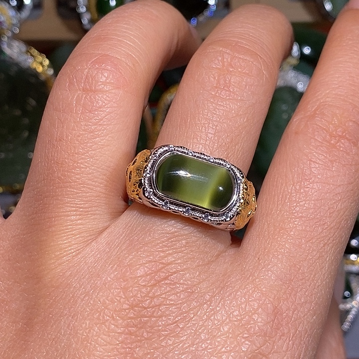 和田玉（碧玉）未镶嵌戒指