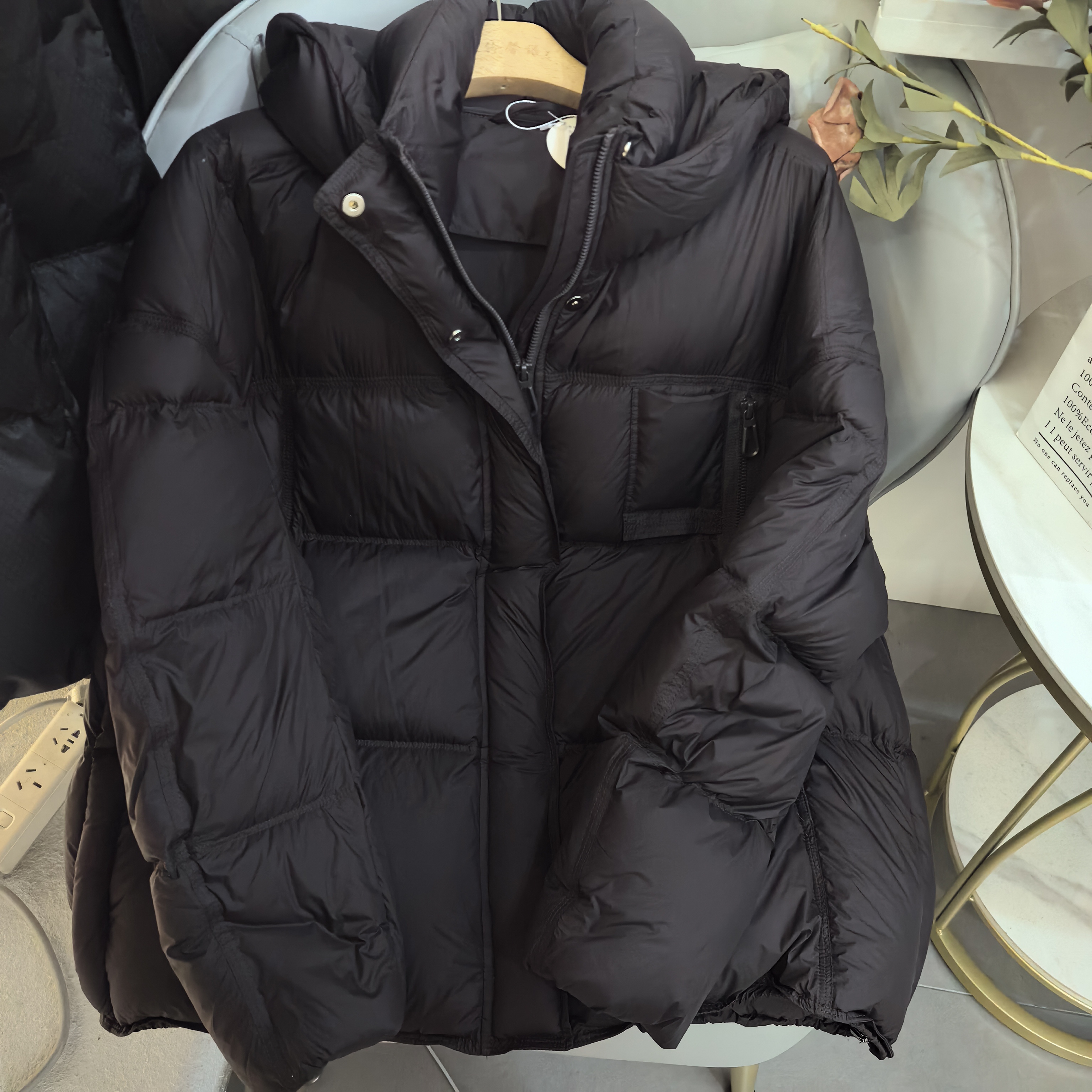 馨语家中长款鹅绒服连帽女装冬季保暖休闲时尚