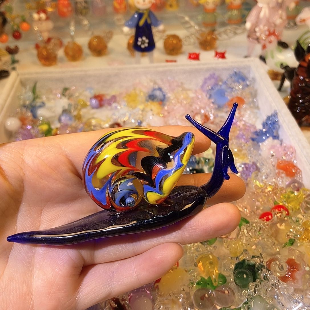 琉璃手工艺品蜗牛