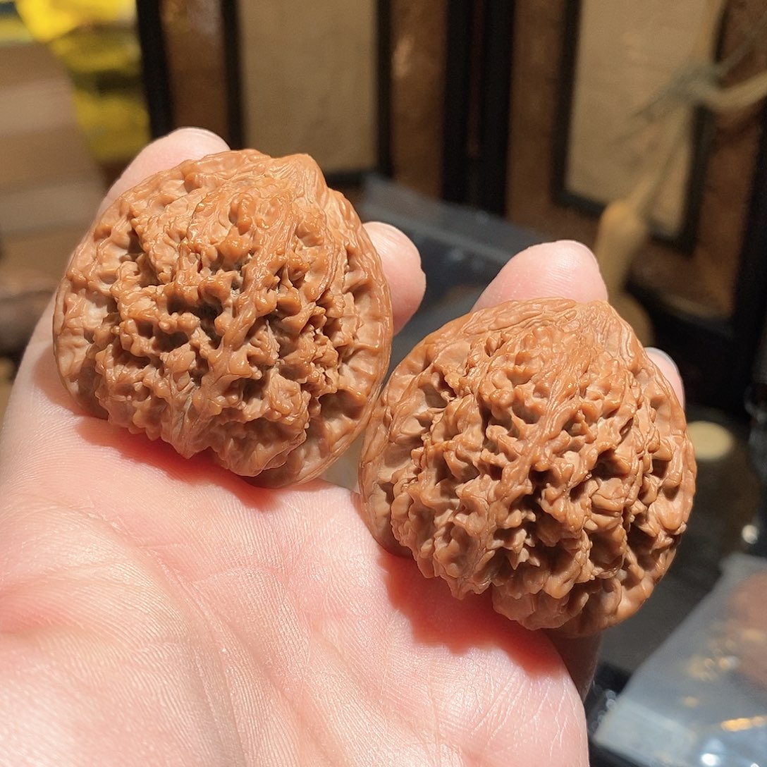 文玩核桃把件45满天星全品