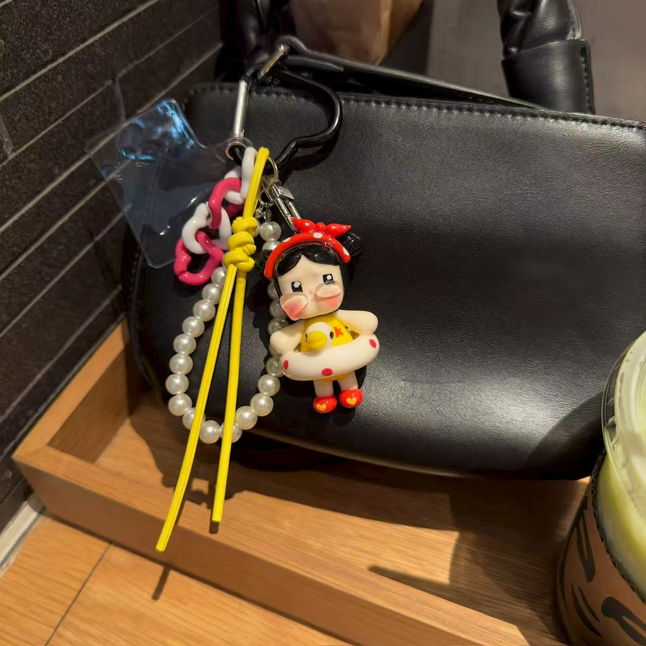 韩系超火爆ins风diy粘土隐藏泳圈系列哭哭妹款包挂