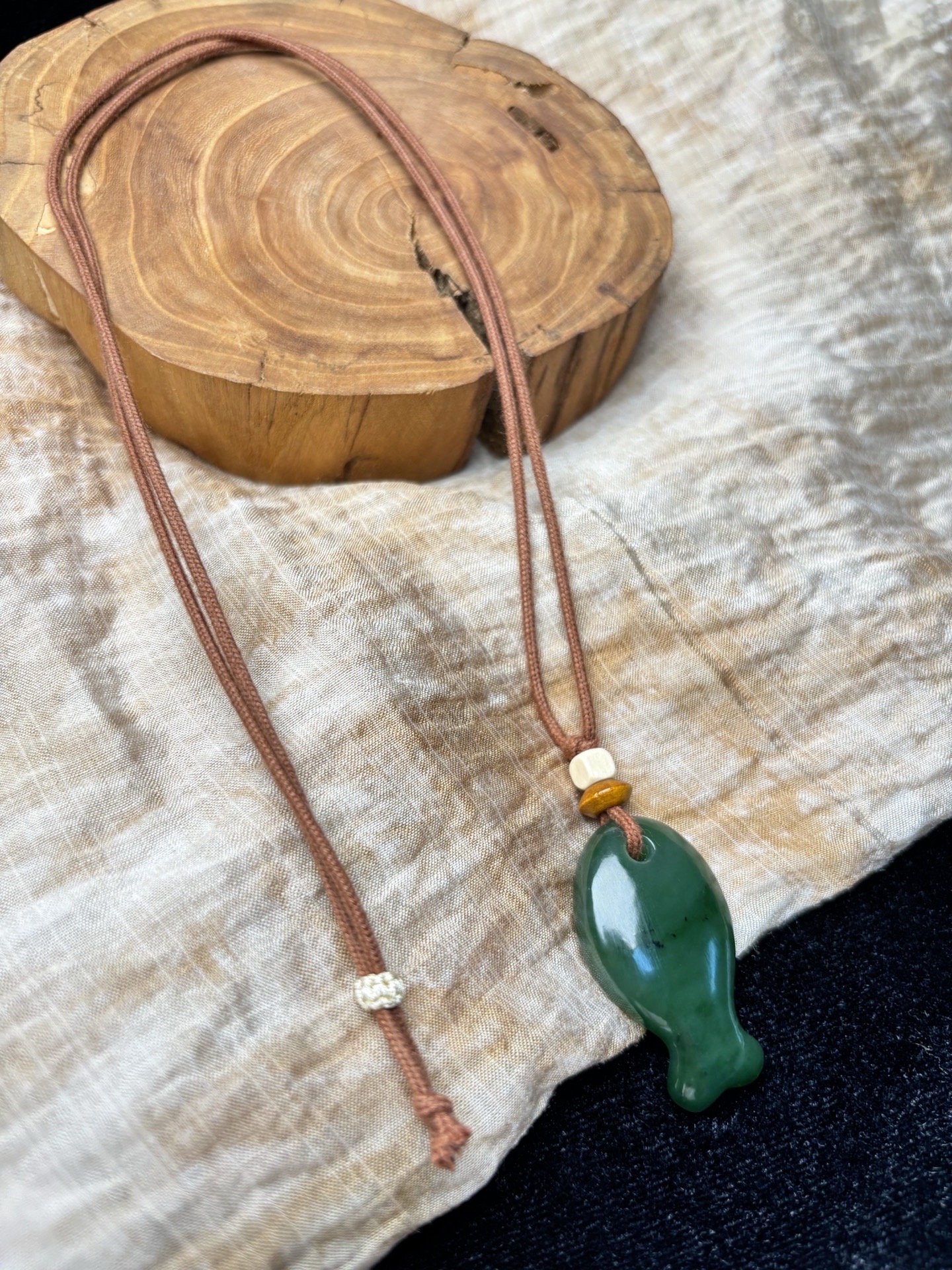 俄碧碧玉小鱼文艺风格新中式脖挂YYDS   小而精致  多样发其一