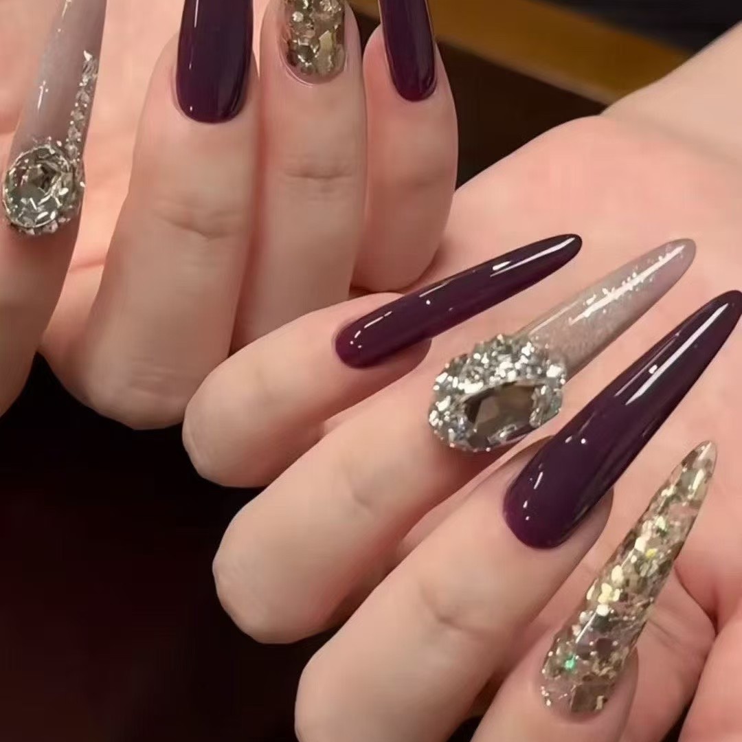 《下单请备注编码》甲玉关原创春夏蝴蝶猫眼温柔款纯欲风格穿戴甲