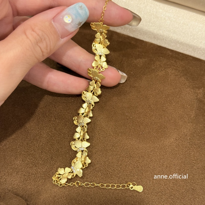 铜合金手链 蝴蝶纷飞吸睛耀眼拉丝手链【S373】