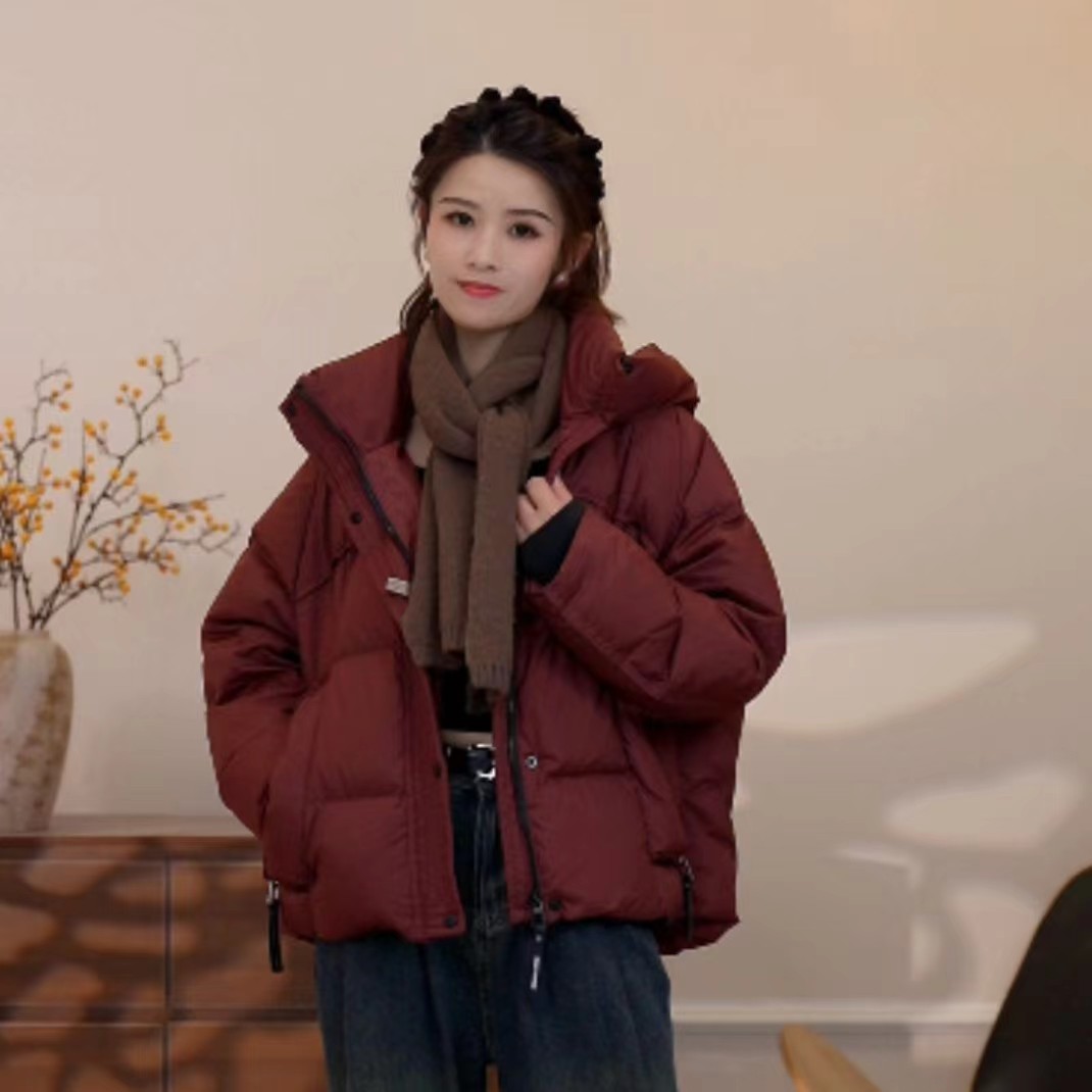 宠粉福利新款厚款连帽韩版宽松休闲时尚百搭羽绒服女加厚保暖外套