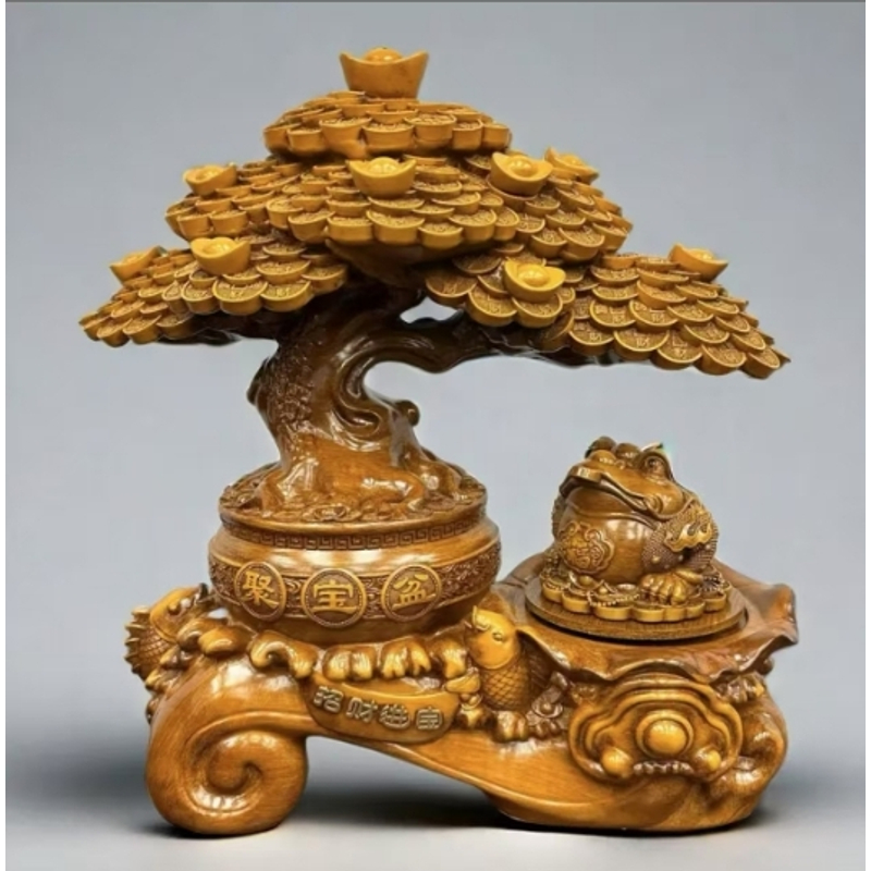 （招米进宝）办公室玄关客厅开业乔迁送礼高档装饰摆件（30*30cm）