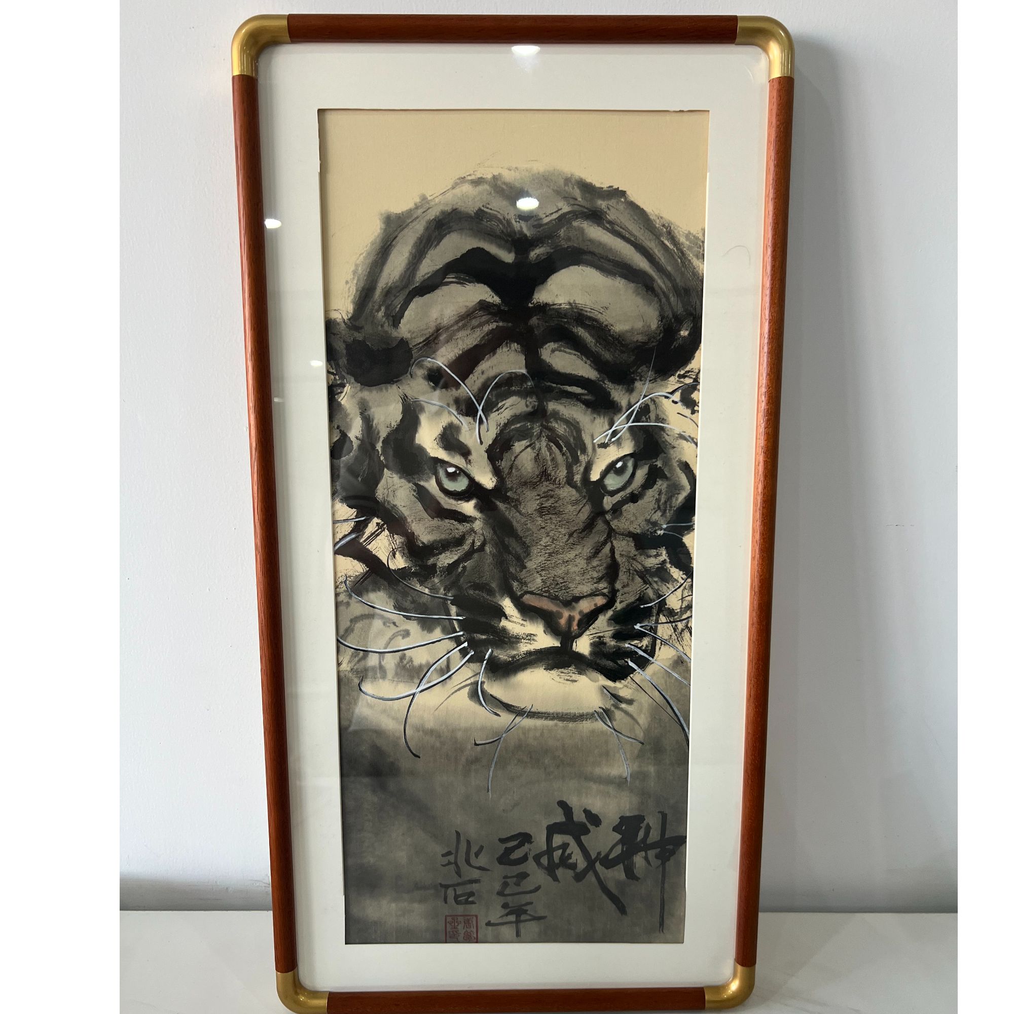 国画水墨写意66*33宣纸卡纸带框原稿作品