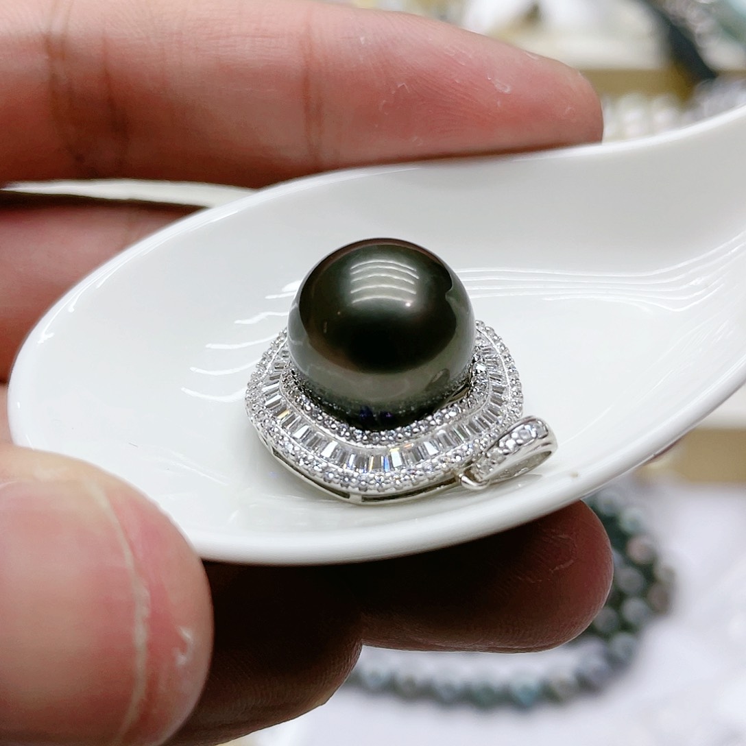 海水珍珠颈饰银S925镶嵌