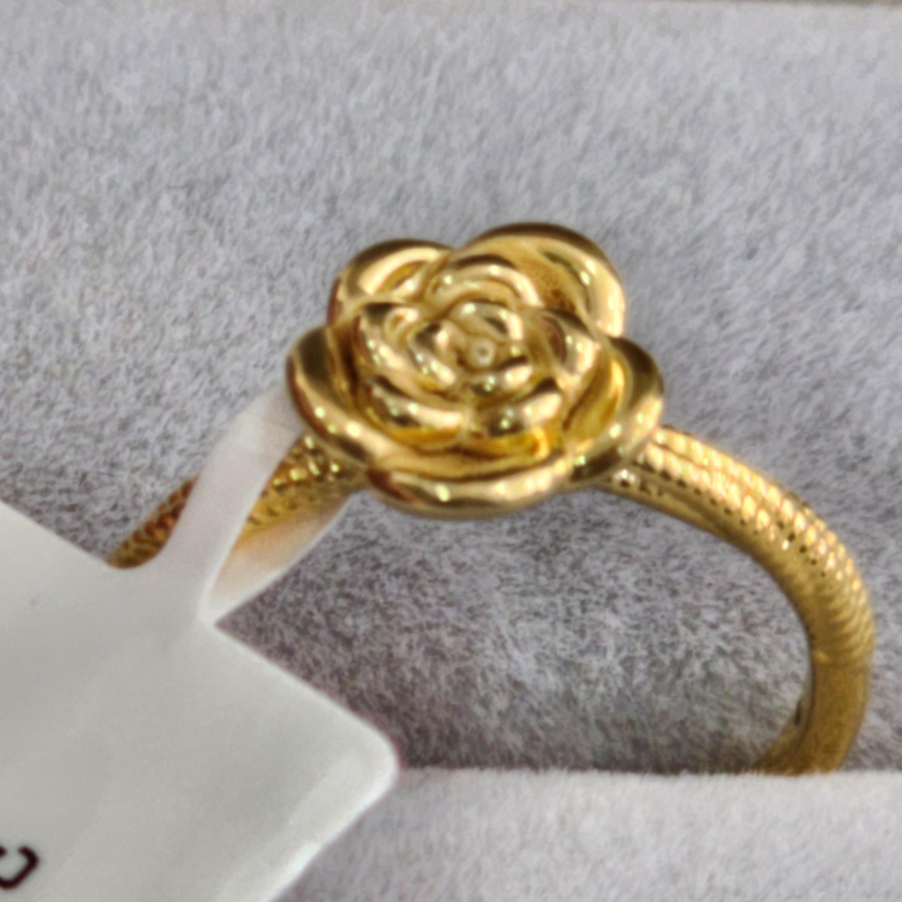 【北北专享】足金999饰品 玫瑰花戒指 #12 1.08 GP