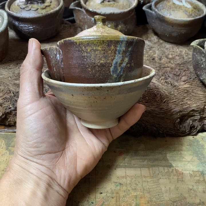 红***日全手工柴烧宝瓶，宝瓶