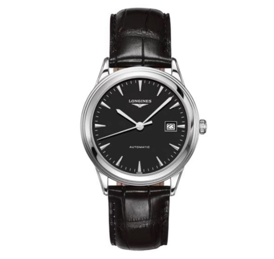 99新 Longines/浪琴 /军旗984黑盘皮带/表径40/自动机械