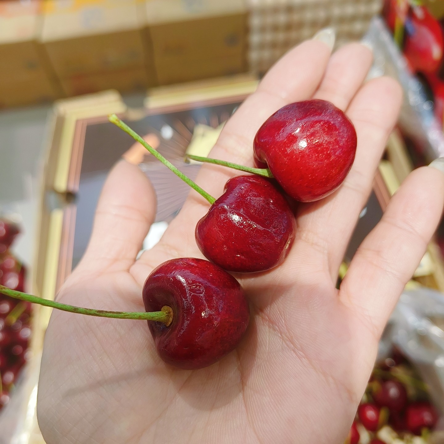 智利空运单J桑提娜车厘子一箱，五斤，内附果径卡智利