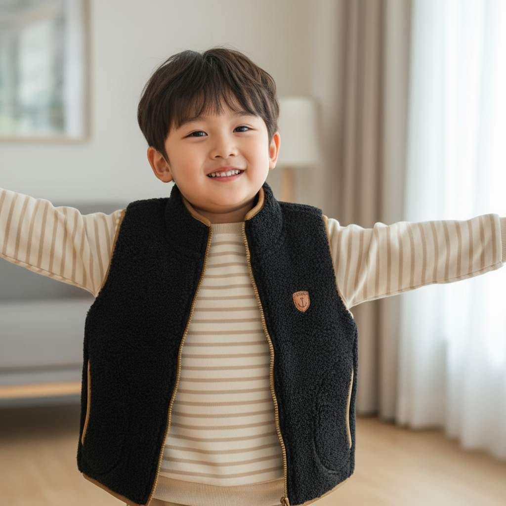 25新款秋冬必备加绒舒适百搭男童女孩儿童马甲YF1306