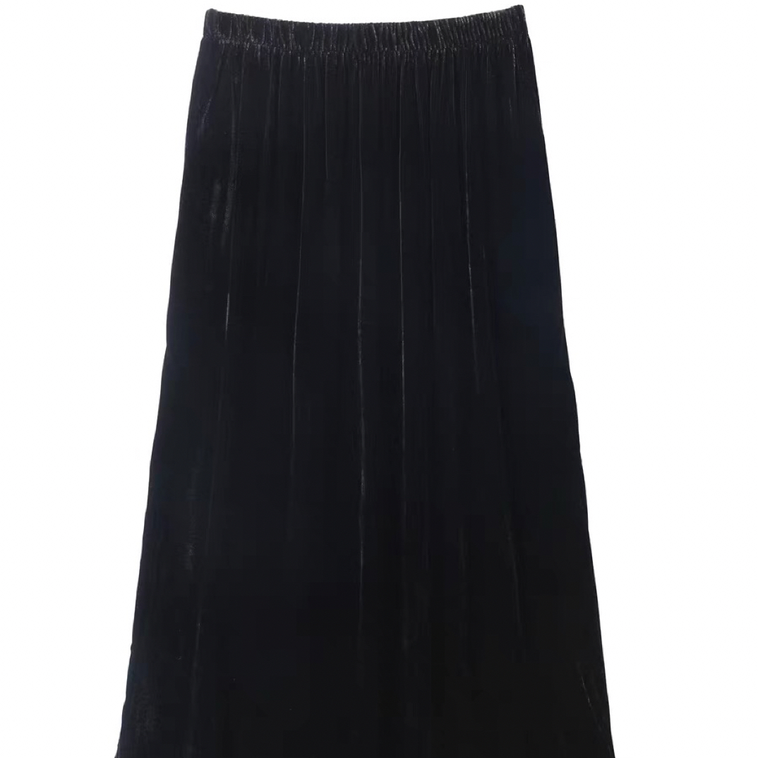 100桑蚕丝真丝丝绒超级显瘦A裙半裙（有口袋）