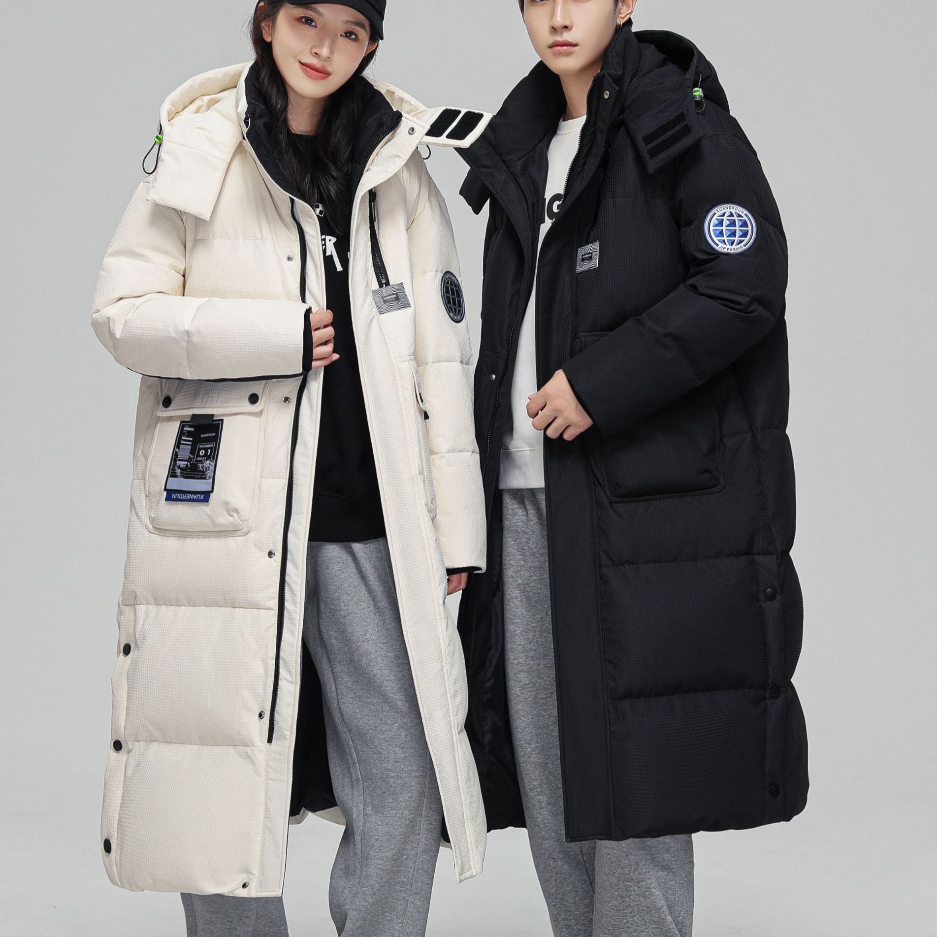 总【寒雪幽澜】冬季轻量化休闲时尚保暖加厚情侣羽服外套-988