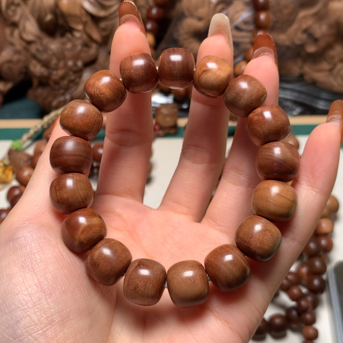 【闪购商品】檀香木手串/手链老山檀香12x13瑕疵