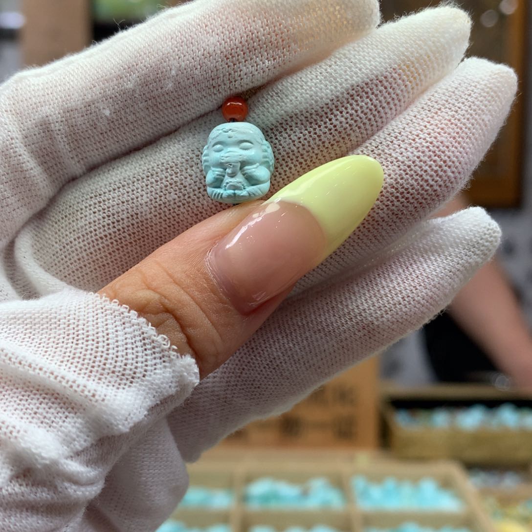 绿松石未镶嵌挂件